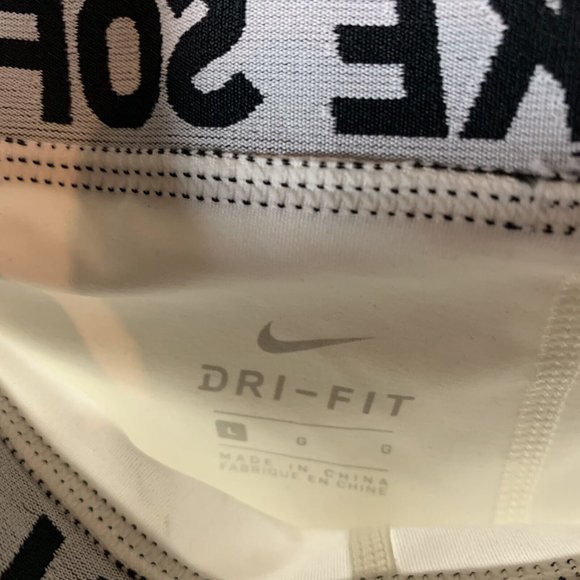Nike Leggings Women's Large White Polyester Stretch Dri-Fit Softball‎ 6836 - Picture 9 of 15
